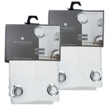 TOILINUX Lot de 2 Rideaux isolants en Polyester. Coloris disponibles : Blanc