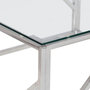 Voir la diapositive 4 : VIDAXL Table basse argente acier inoxydable et verre trempe