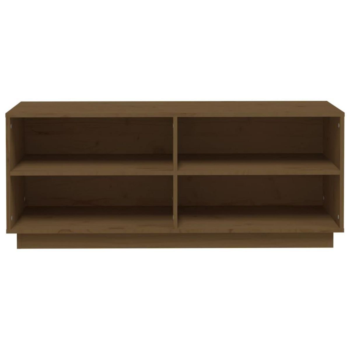 VIDAXL Armoire a chaussures Marron miel 110x34x45cm Bois de pin massif