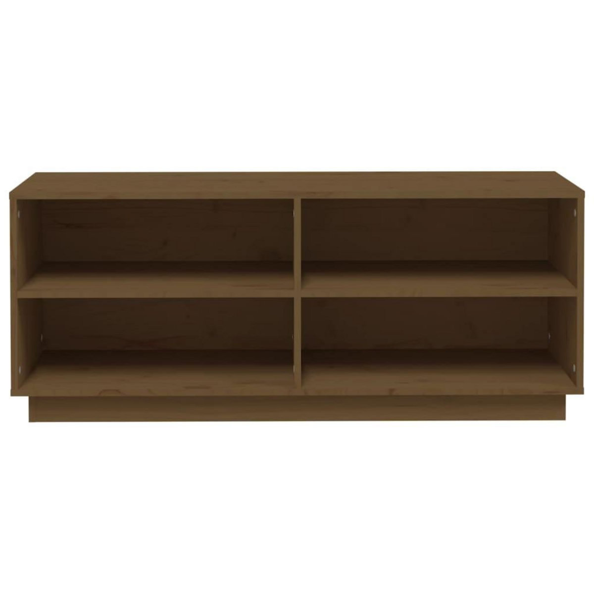 VIDAXL Armoire a chaussures Marron miel 110x34x45cm Bois de pin massif