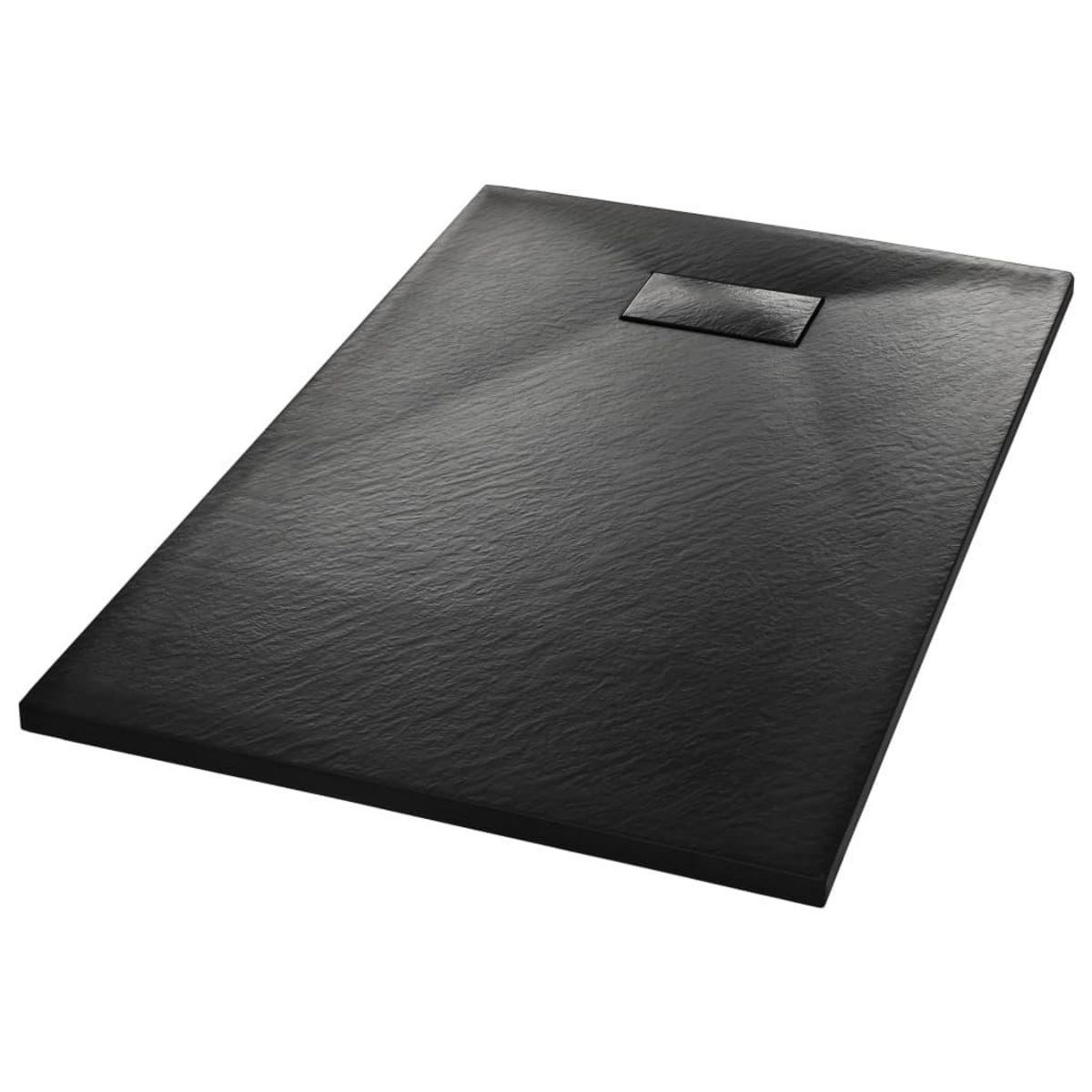 VIDAXL Bac de douche SMC Noir 100 x 80 cm