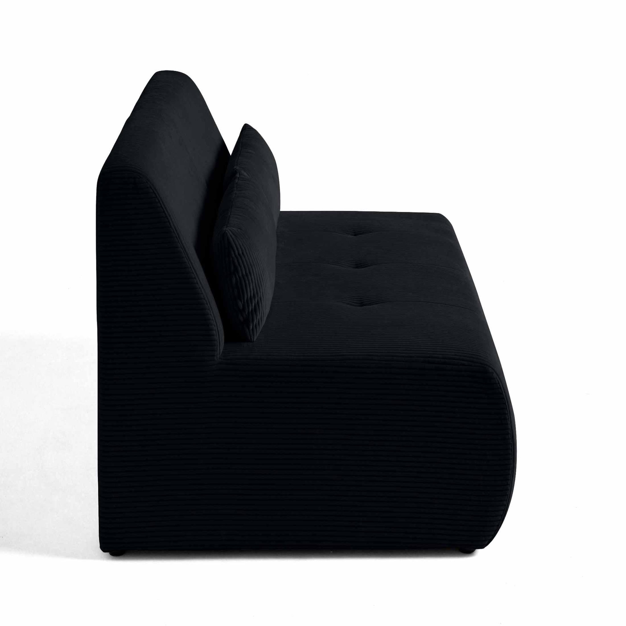 Voir la diapositive 3 : LISA DESIGN Onyx - canapé droit 2 places - en velours côtelé