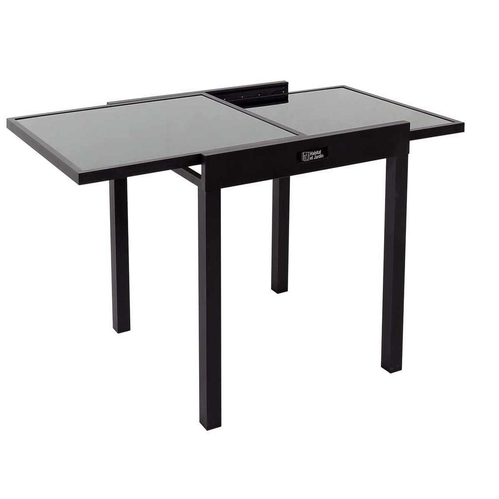 Voir la diapositive 2 : Habitat et Jardin Table de jardin aluminium extensible  porto 8  - phoenix - noir