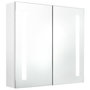 Voir la diapositive 2 : VIDAXL Armoire de salle de bain à miroir LED Blanc brillant 62x14x60cm