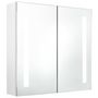 Voir la diapositive 2 : VIDAXL Armoire de salle de bain à miroir LED Blanc brillant 62x14x60cm