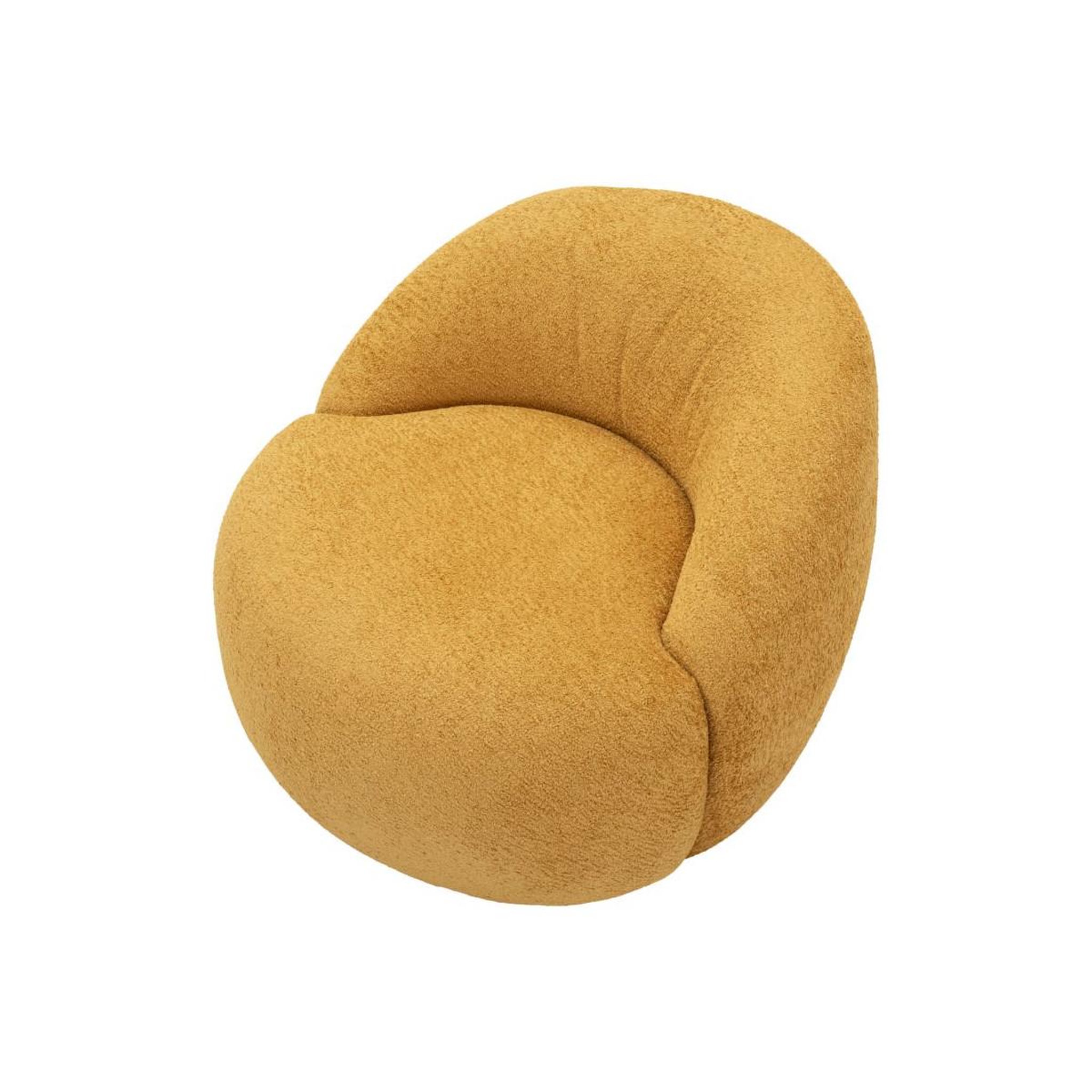 Voir la diapositive 5 : Paris Prix Fauteuil tissu bouclette  ginevra  81cm jaune