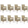 Voir la diapositive 5 : VIDAXL Ensemble a manger de jardin 9 pcs Beige