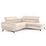 Voir la diapositive 4 : LISA DESIGN Marlo - canapé d'angle droit 5 places convertible avec coffre et têtières en velours texturé