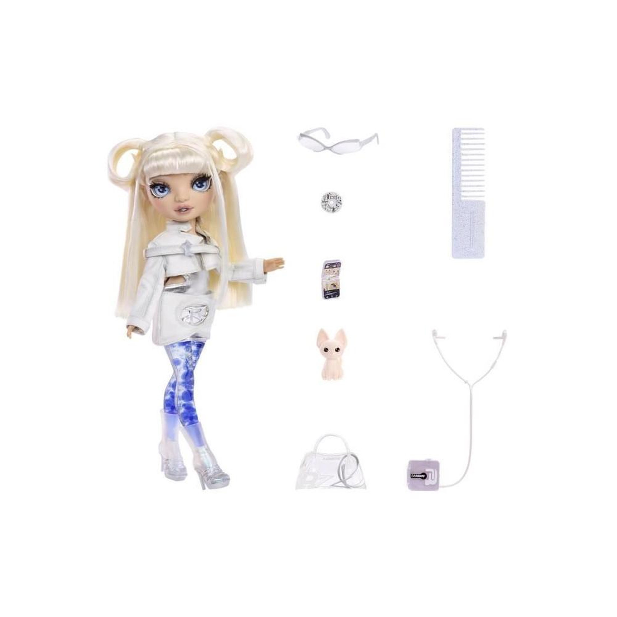 Voir la diapositive 4 : Rainbow Rainbow High Sparkle & Shine Doll- White
