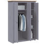 Voir la diapositive 3 : VIDAXL Garde-robe 3 portes Gris 118x50x171,5 cm Pin Assortiment Panama