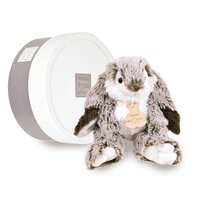 Anima - Peluche lapin bélier couché gris, Livraison Gratuite 24/48h