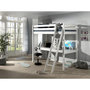 Voir la diapositive 3 : Paris Prix Lit Mezzanine & Plan de Travail  Pino  90x200cm Blanc