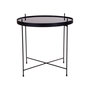 Voir la diapositive 3 : LISA DESIGN Glina - table basse ronde - métal et verre - 48 cm