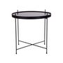Voir la diapositive 3 : LISA DESIGN Glina - table basse ronde - métal et verre - 48 cm