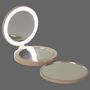 Voir la diapositive 4 : Paris Prix Miroir de Poche LED Grossissant  Triptyque  11cm Nude