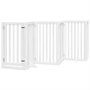 Voir la diapositive 2 : VIDAXL Barriere pour chiens et porte 6 panneaux blanc bois de peuplier
