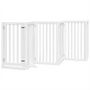 Voir la diapositive 2 : VIDAXL Barriere pour chiens et porte 6 panneaux blanc bois de peuplier