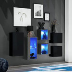 Paris Prix Meuble de Rangement  Switch SBIV  320cm Noir & Gris