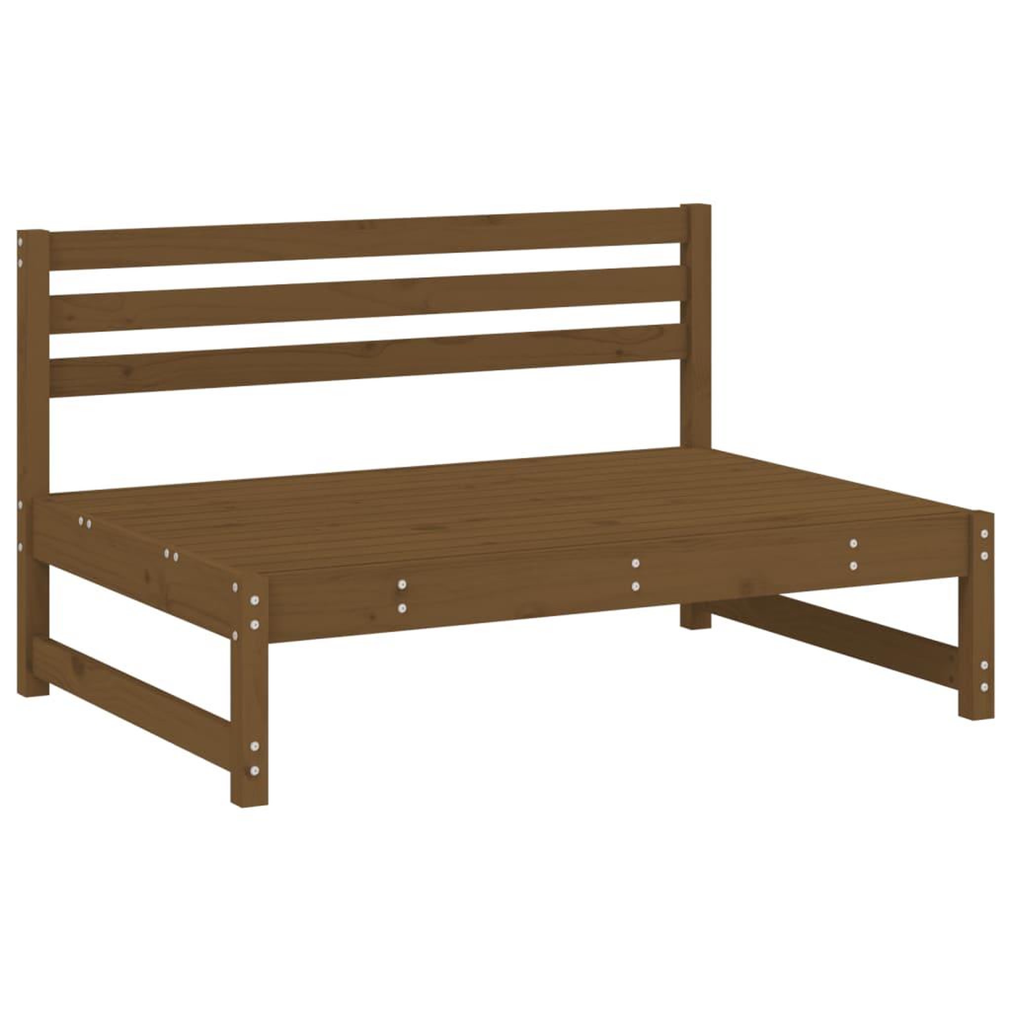 Voir la diapositive 3 : VIDAXL Canape central 120x80 cm marron miel bois de pin massif
