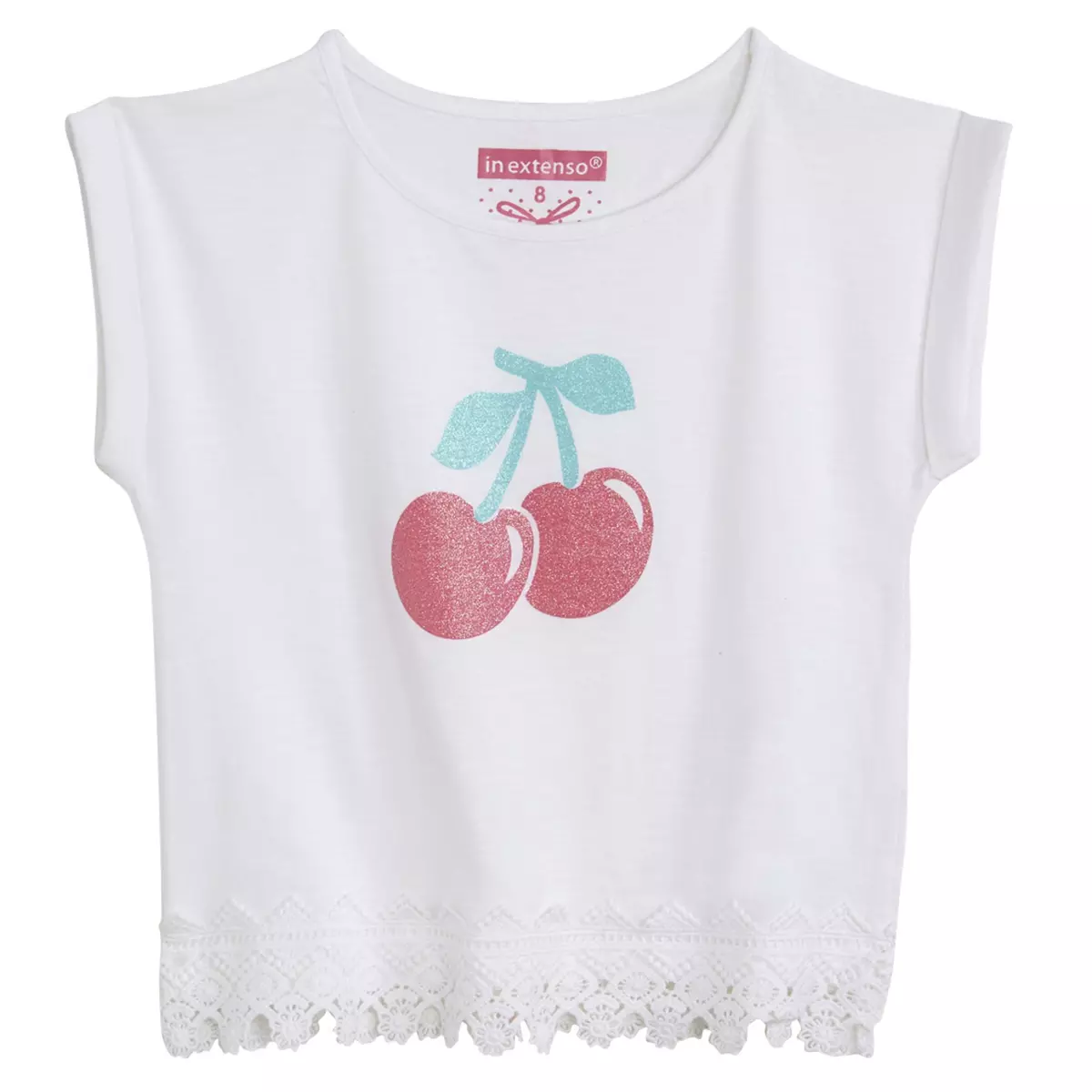 IN EXTENSO Tee-shirt court Cerises fille