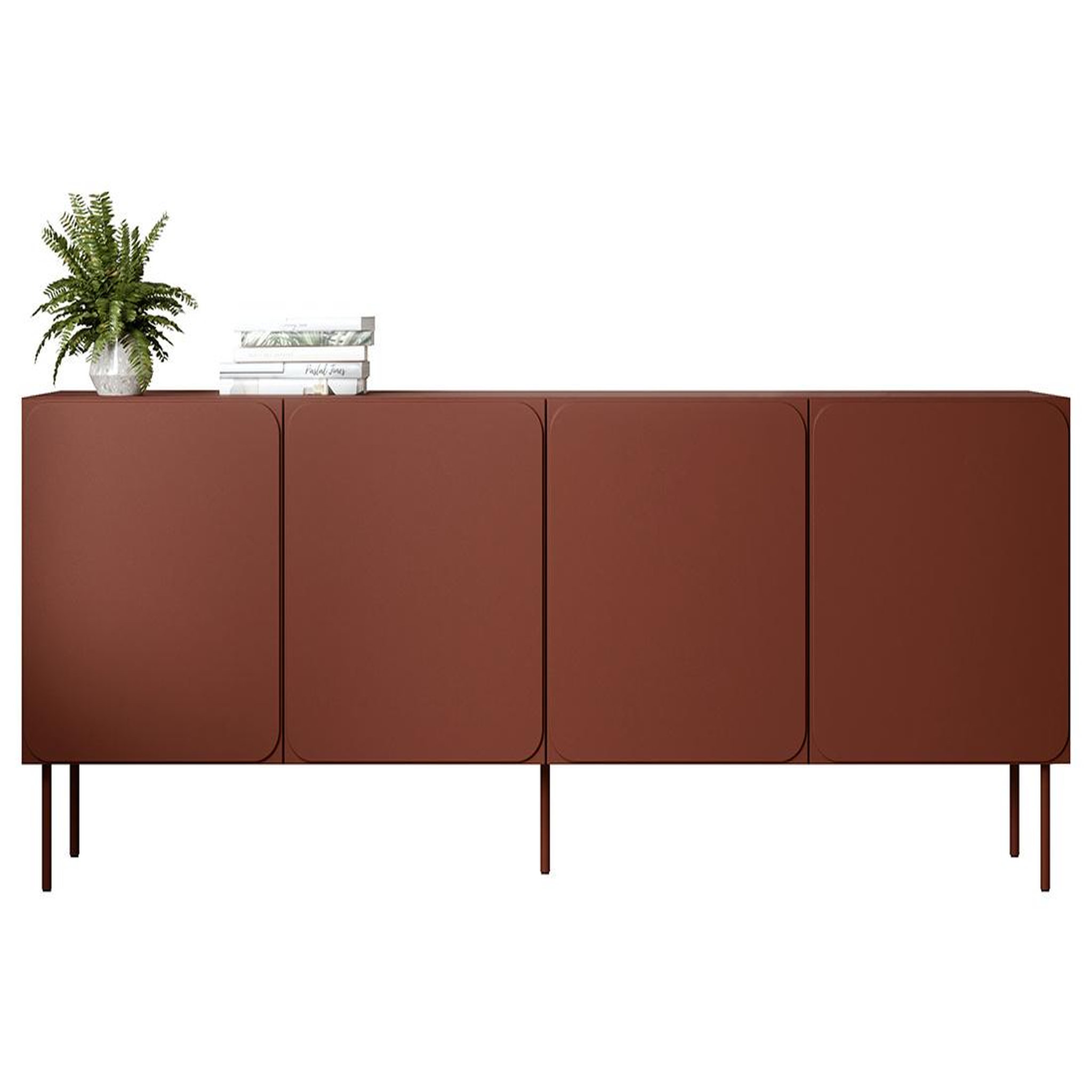Voir la diapositive 4 : BEST MOBILIER Elvis - buffet bas 200 cm - 4 portes