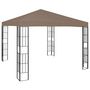Voir la diapositive 3 : VIDAXL Tonnelle avec guirlande lumineuse a LED 3x3 m Taupe