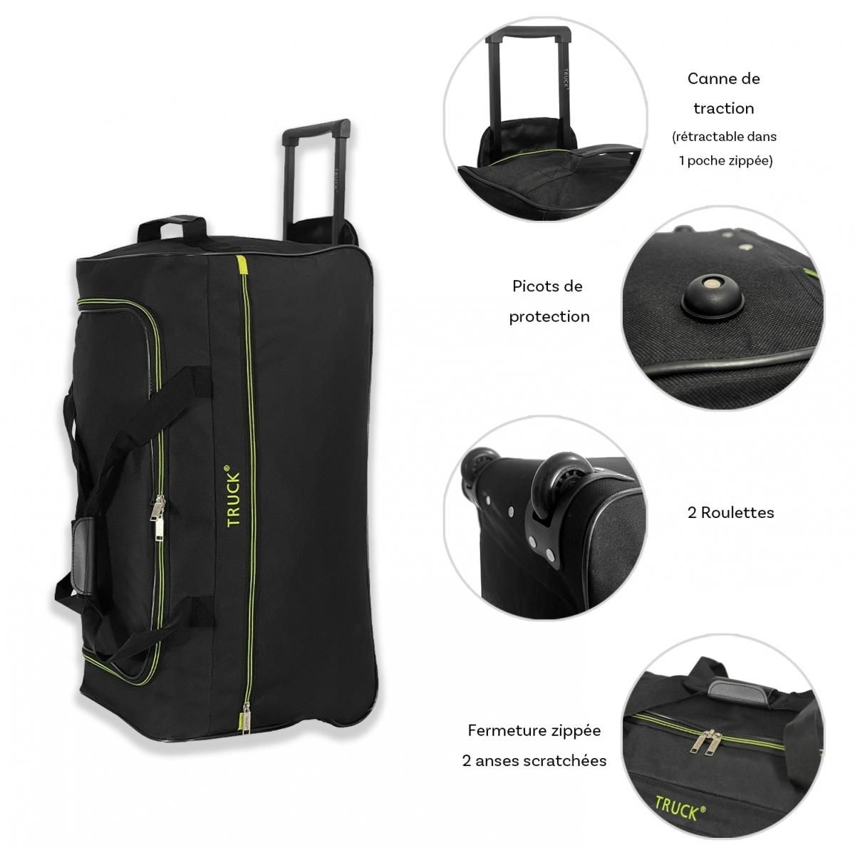TRUCK Sac de voyage avec roulettes 64L  65.50cm