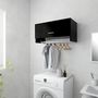 Voir la diapositive 3 : VIDAXL Garde-robe noir 70x32,5x35 cm bois d'ingenierie
