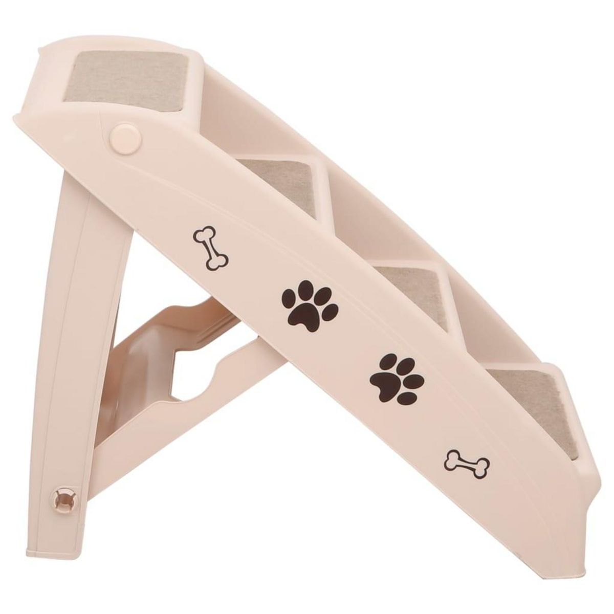 VIDAXL Escaliers pliables pour chiens Creme 62x40x49,5 cm