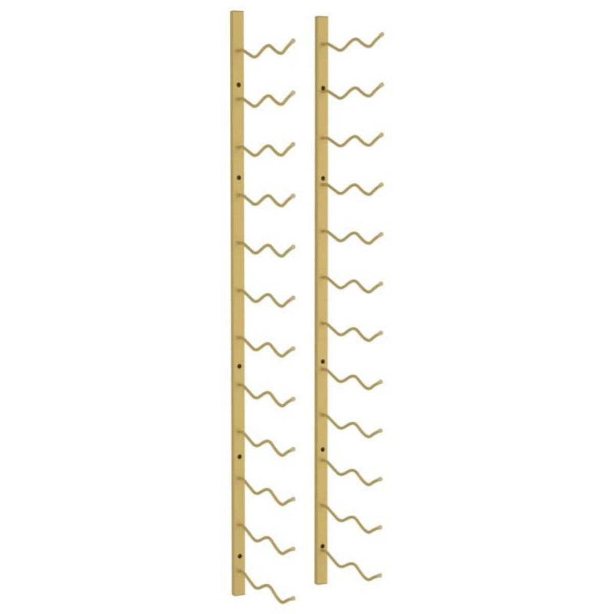 VIDAXL Casier à vin mural pour 24 bouteilles Doré Fer