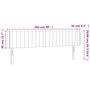 Voir la diapositive 6 : VIDAXL Tete de lit avec oreilles Gris clair 203x16x78/88 cm Velours