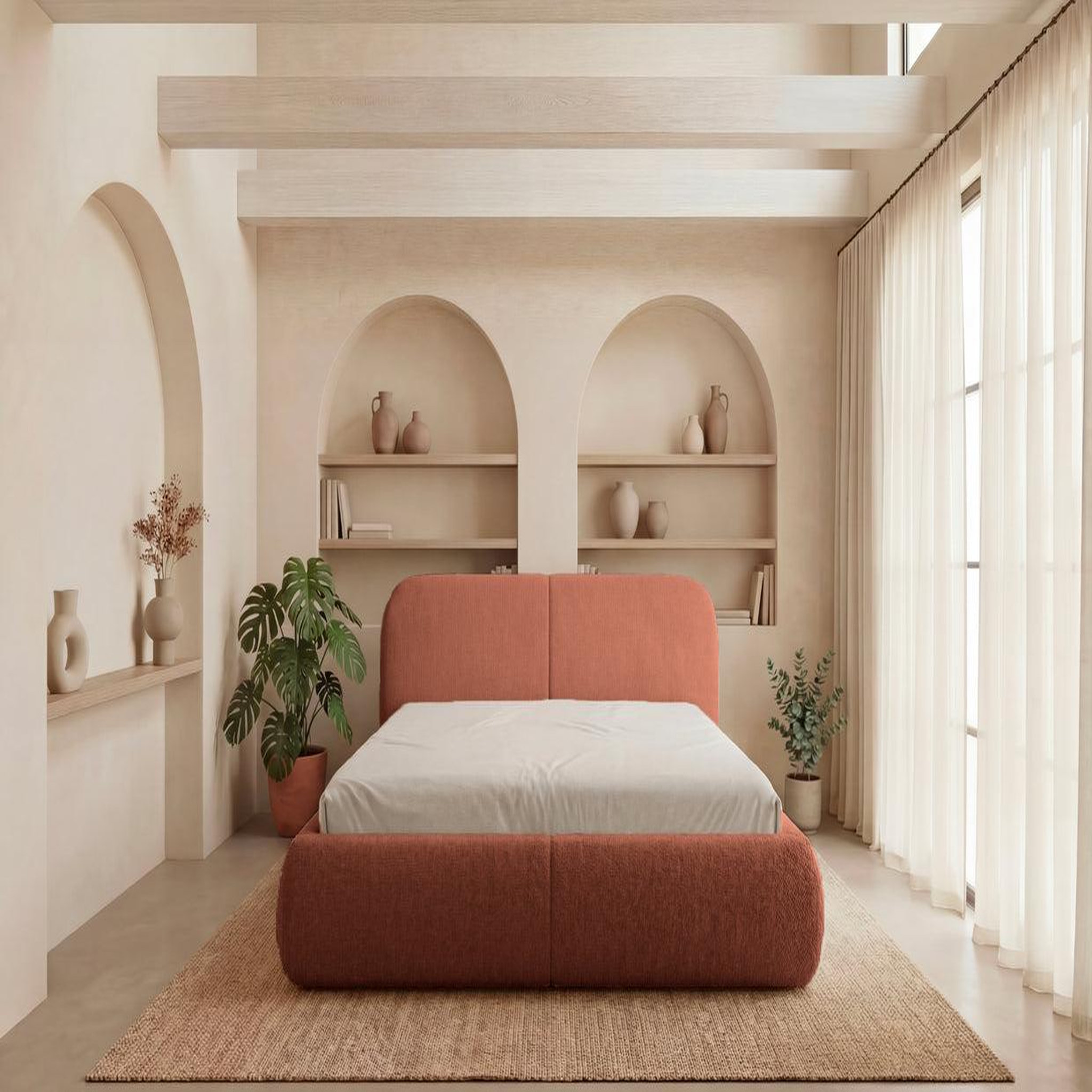 Voir la diapositive 5 : CASANOVA PARIS Delora - lit coffre tissu chenille