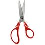 Voir la diapositive 2 : AUCHAN Paire de ciseaux bouts pointus 17cm droitier bi matière rouge