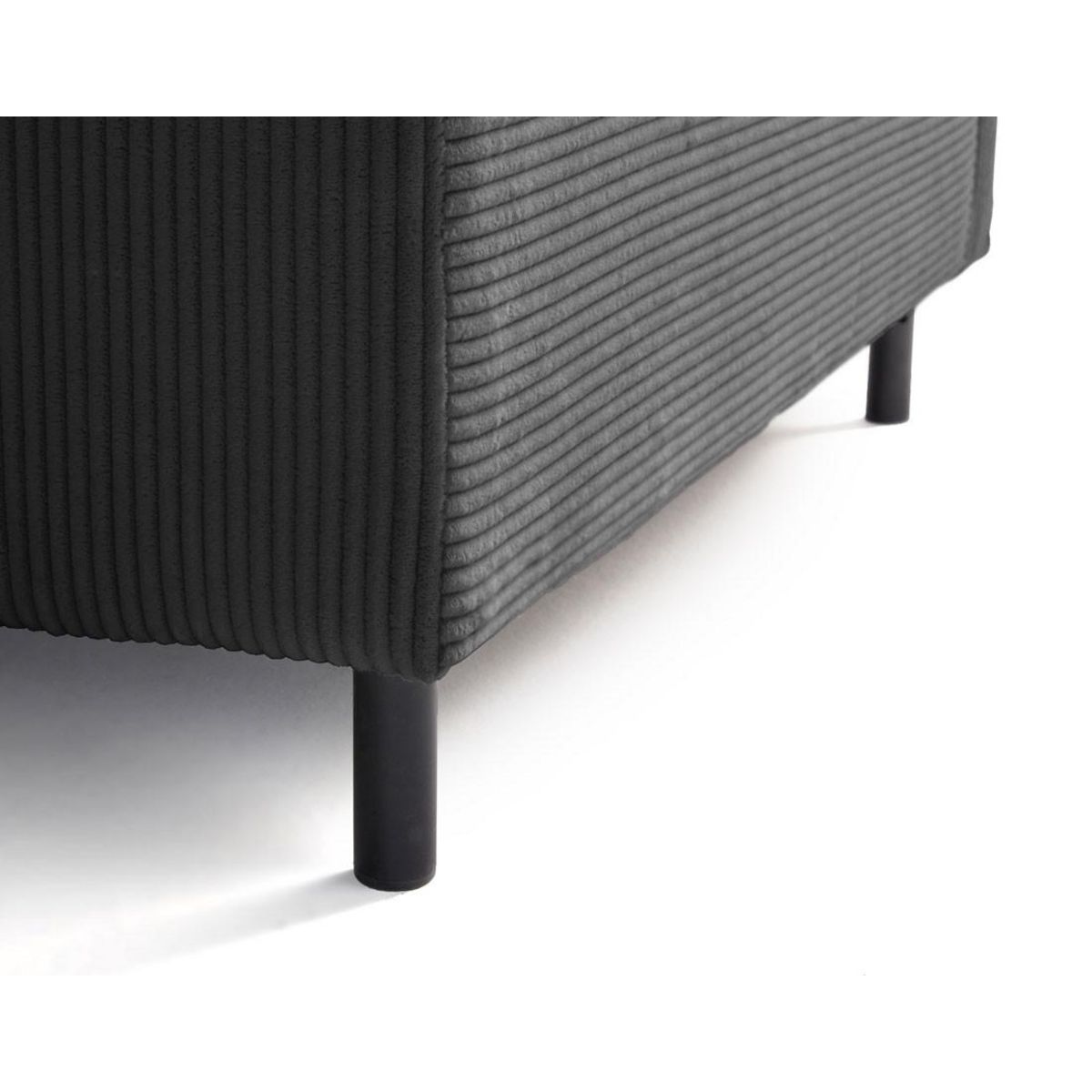 LISA DESIGN Edinburg - module d'assise d'angle droit - en velours côtelé