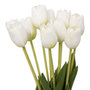Voir la diapositive 2 : ATMOSPHERA Bouquet de Fleurs Artificielles  Tulipes  48cm Blanc