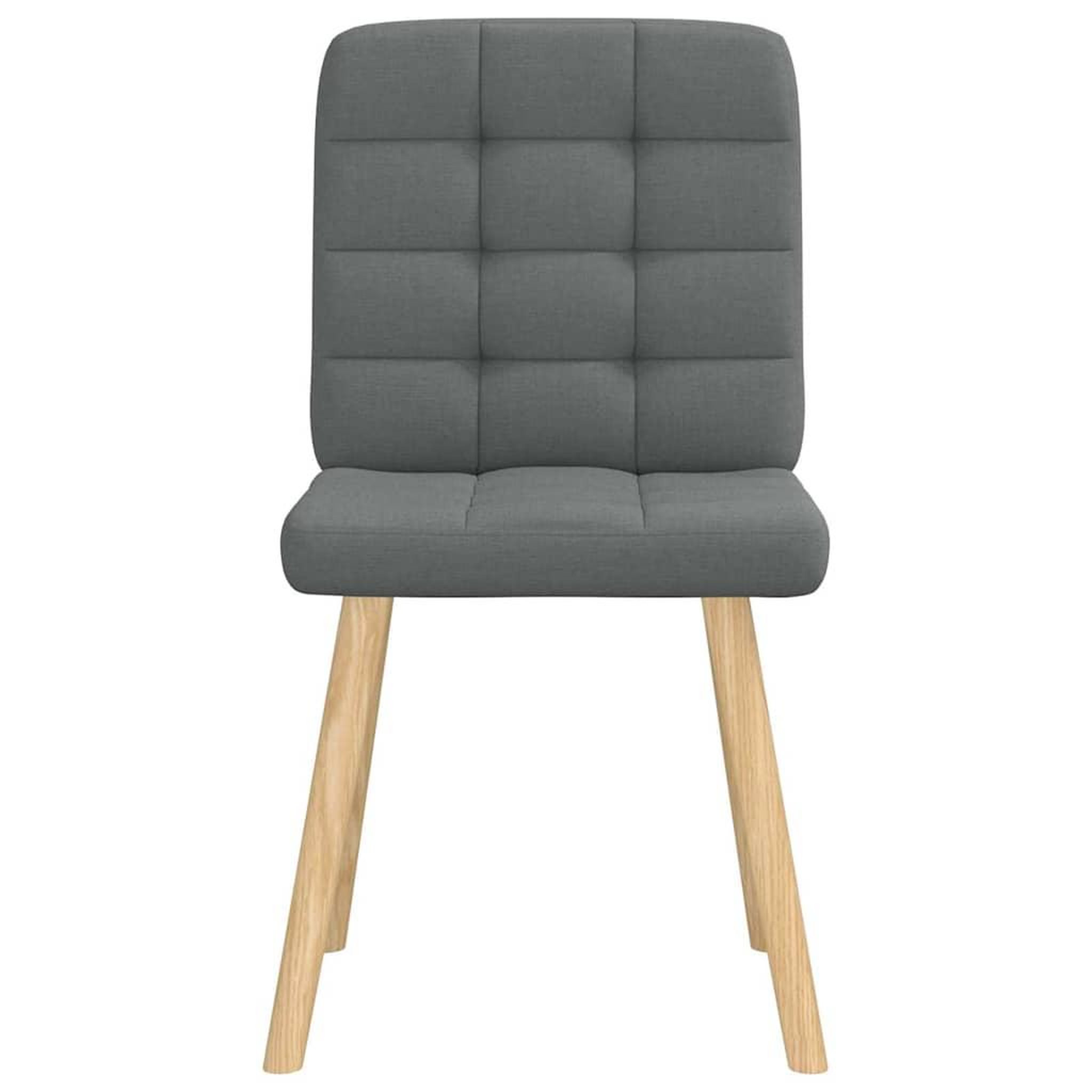 Voir la diapositive 3 : VIDAXL Chaises a manger lot de 6 gris fonce tissu