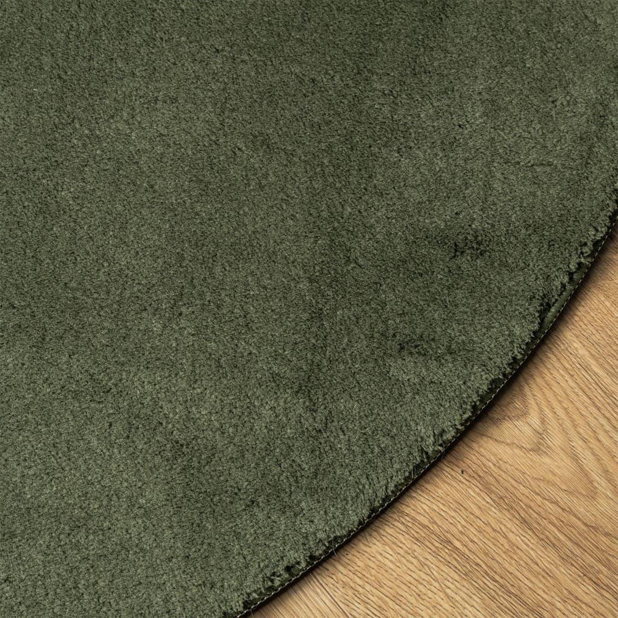 Voir la diapositive 4 : VIDAXL Tapis HUARTE a poils courts doux et lavable vert foret Ø 80 cm