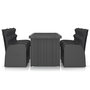 Voir la diapositive 3 : VIDAXL Salon de jardin 7 pcs avec coussins resine tressee noir