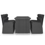 Voir la diapositive 3 : VIDAXL Salon de jardin 7 pcs avec coussins resine tressee noir