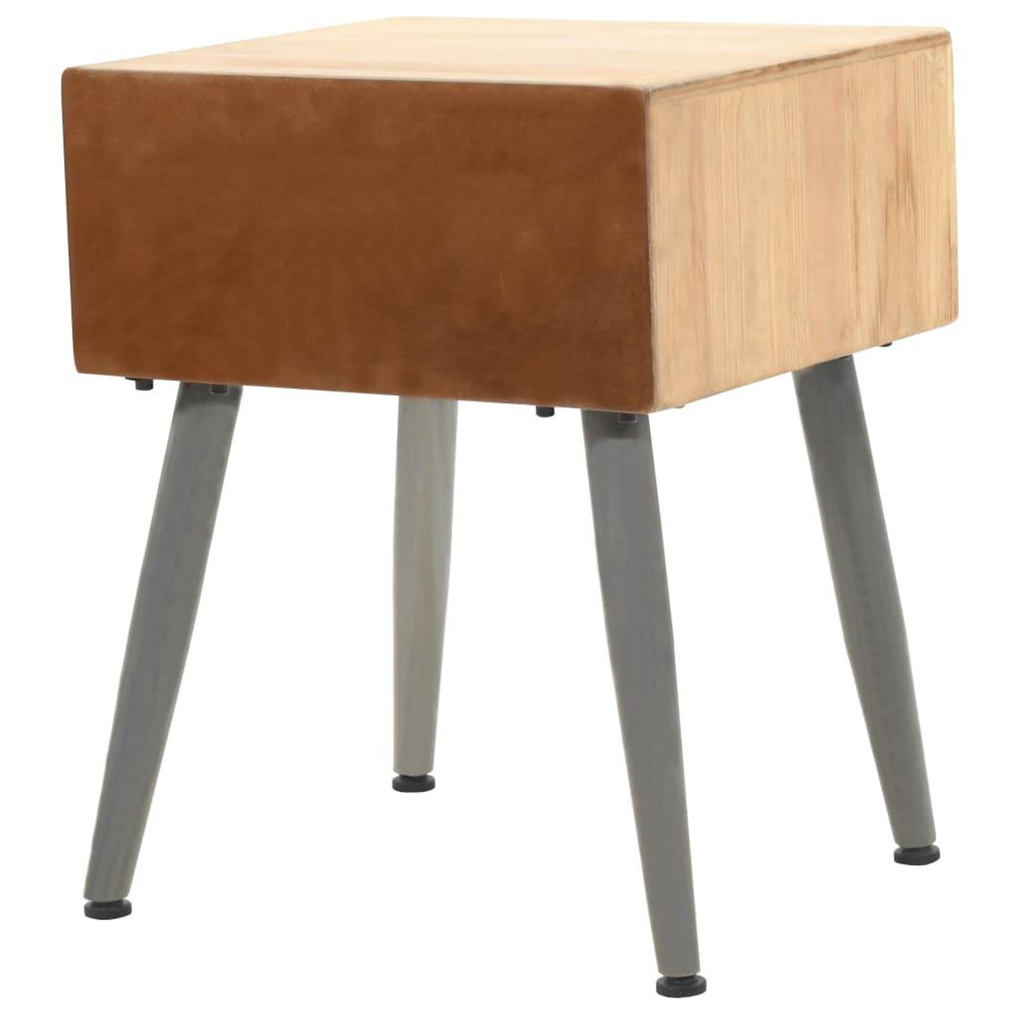 Voir la diapositive 4 : VIDAXL Table de chevet Bois de sapin massif 43 x 38 x 50 cm