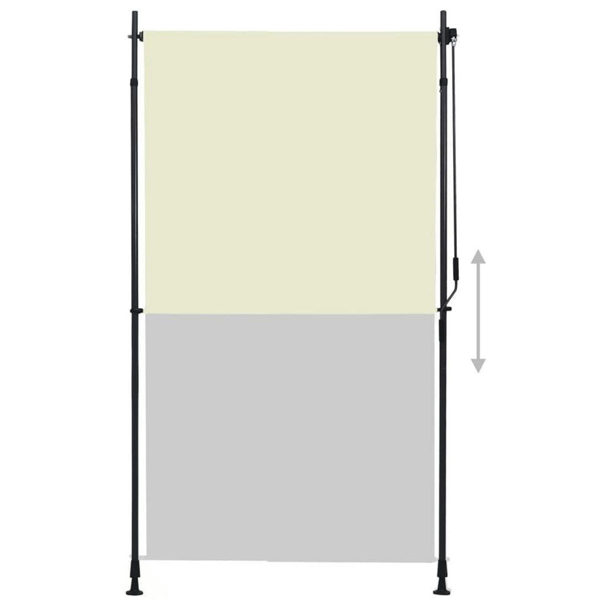VIDAXL Store roulant d'exterieur 120 x 270 cm Creme