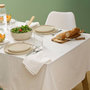 Voir la diapositive 4 : ATMOSPHERA Nappe Brodé en Coton  Joy  150x250cm Blanc