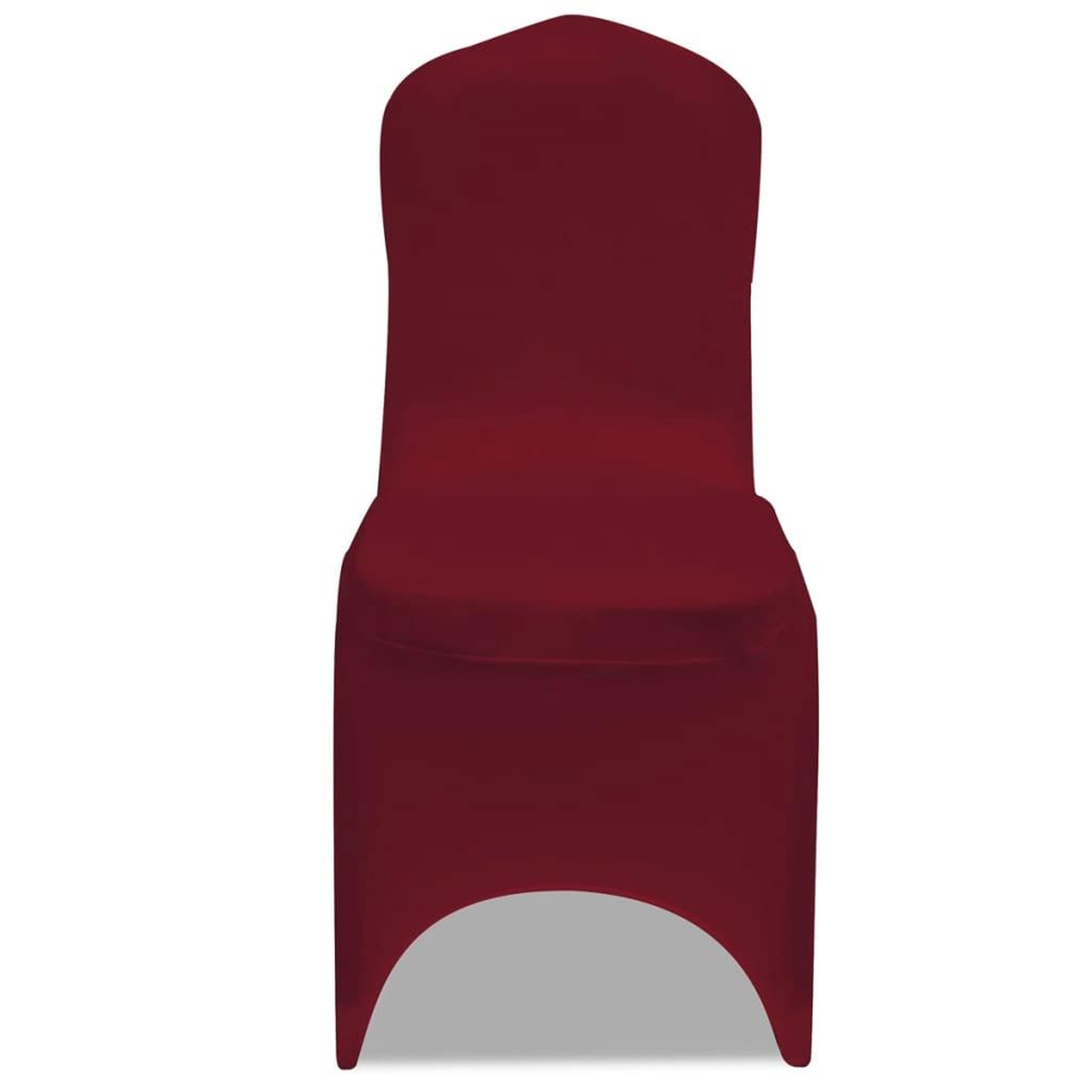 Voir la diapositive 3 : VIDAXL Housse bordeaux extensible pour chaise 6 pieces