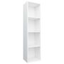 Voir la diapositive 2 : VIDAXL Bibliotheque/Meuble TV Blanc 36x30x143 cm Bois d'ingenierie