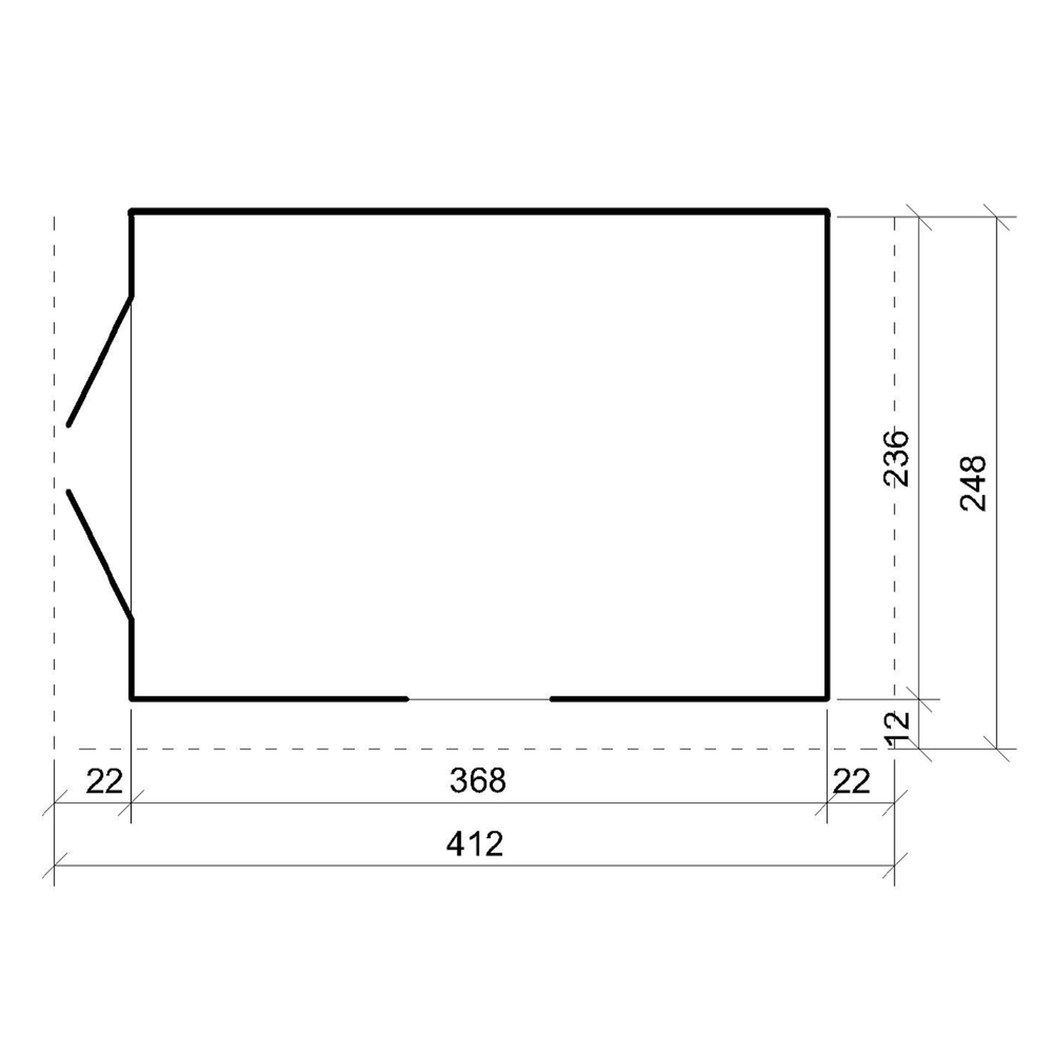 Voir la diapositive 5 : TIMBELA Abri de jardin qualité premium 8,68 m² h231x248x412 cm avec plancher et paroi latérale m939