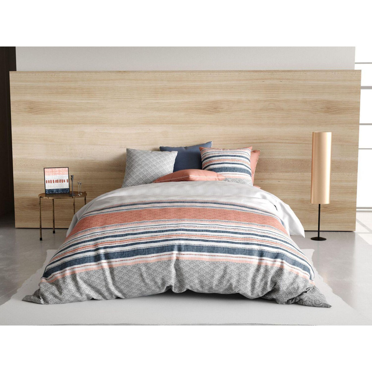 ATELIER DU COTON Parure housse de couette 100% coton 57fils chakra