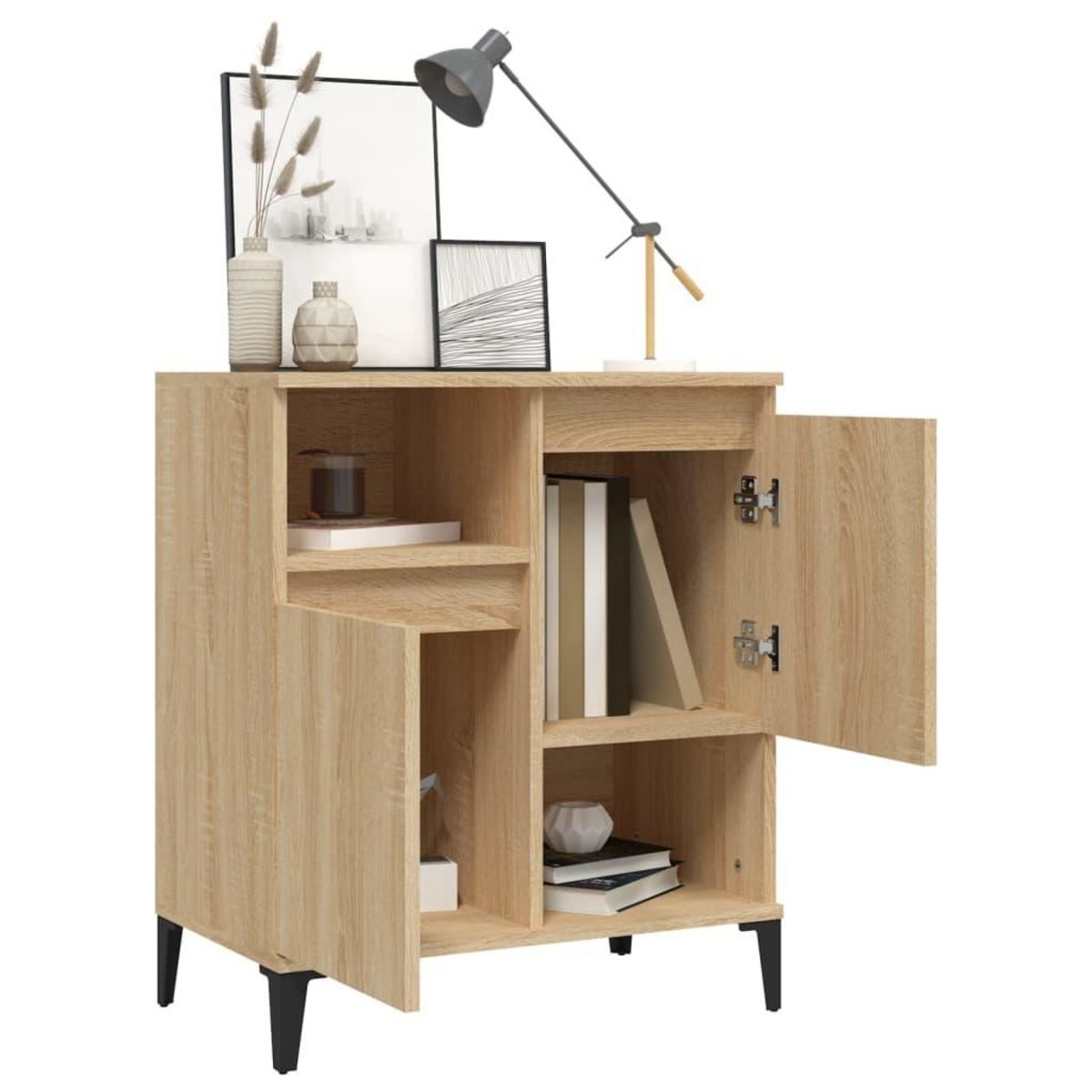 VIDAXL Buffet Chene sonoma 60x35x70 cm Bois d'ingenierie