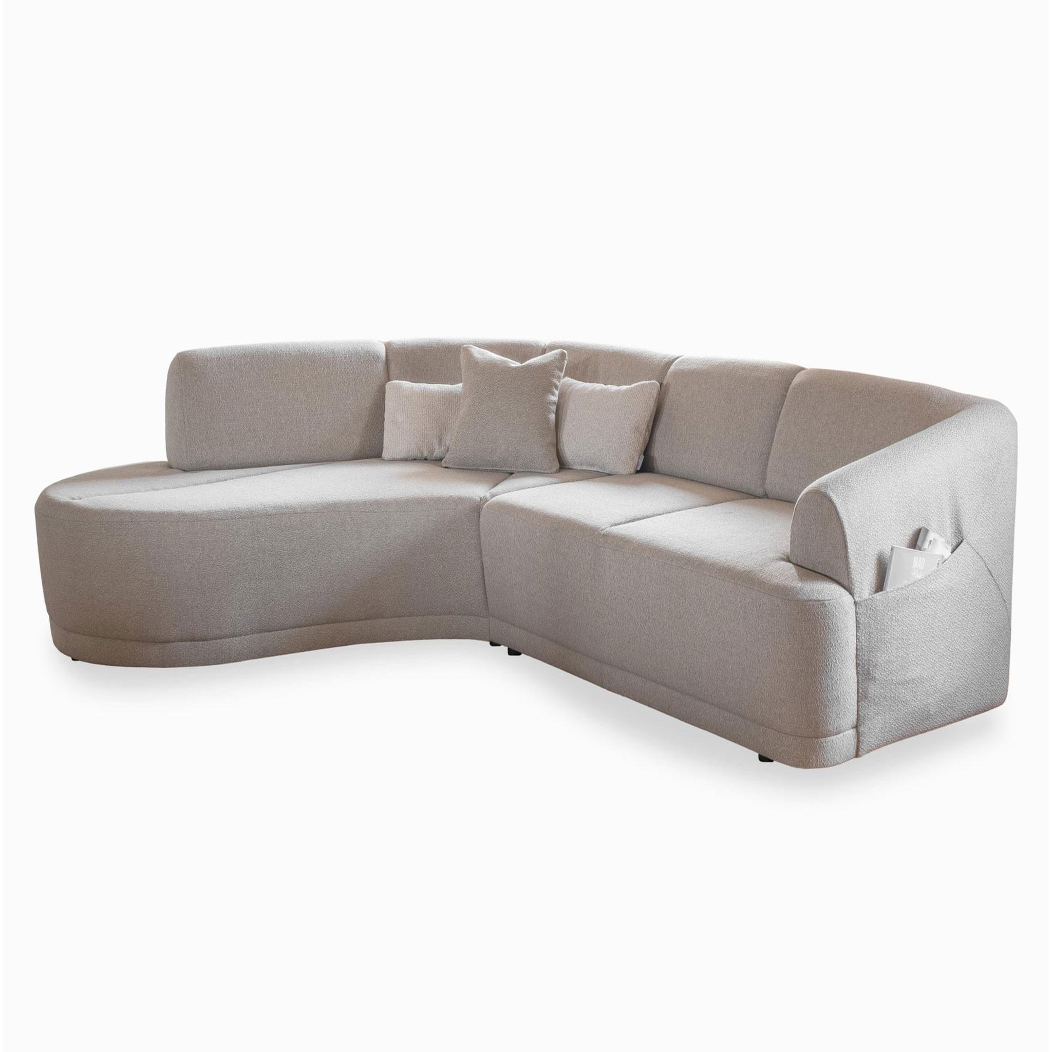 Voir la diapositive 1 : BEST MOBILIER Siena - canapé d'angle gauche - 5 places - en tissu