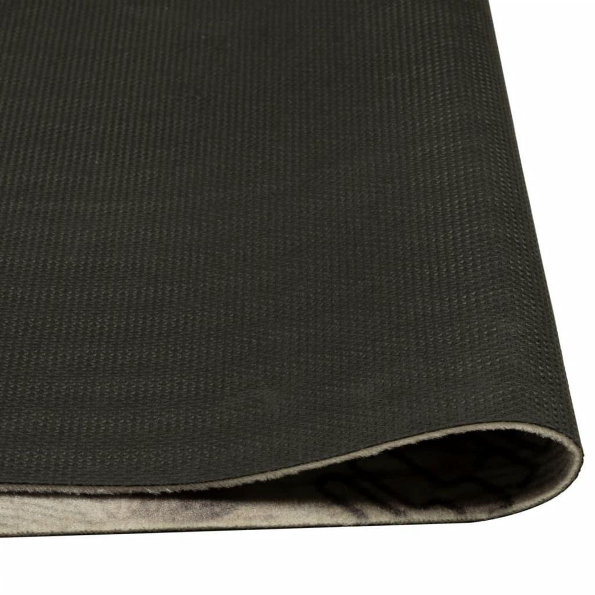 VIDAXL Tapis de cuisine lavable imprime cafe gris 45x150 cm velours