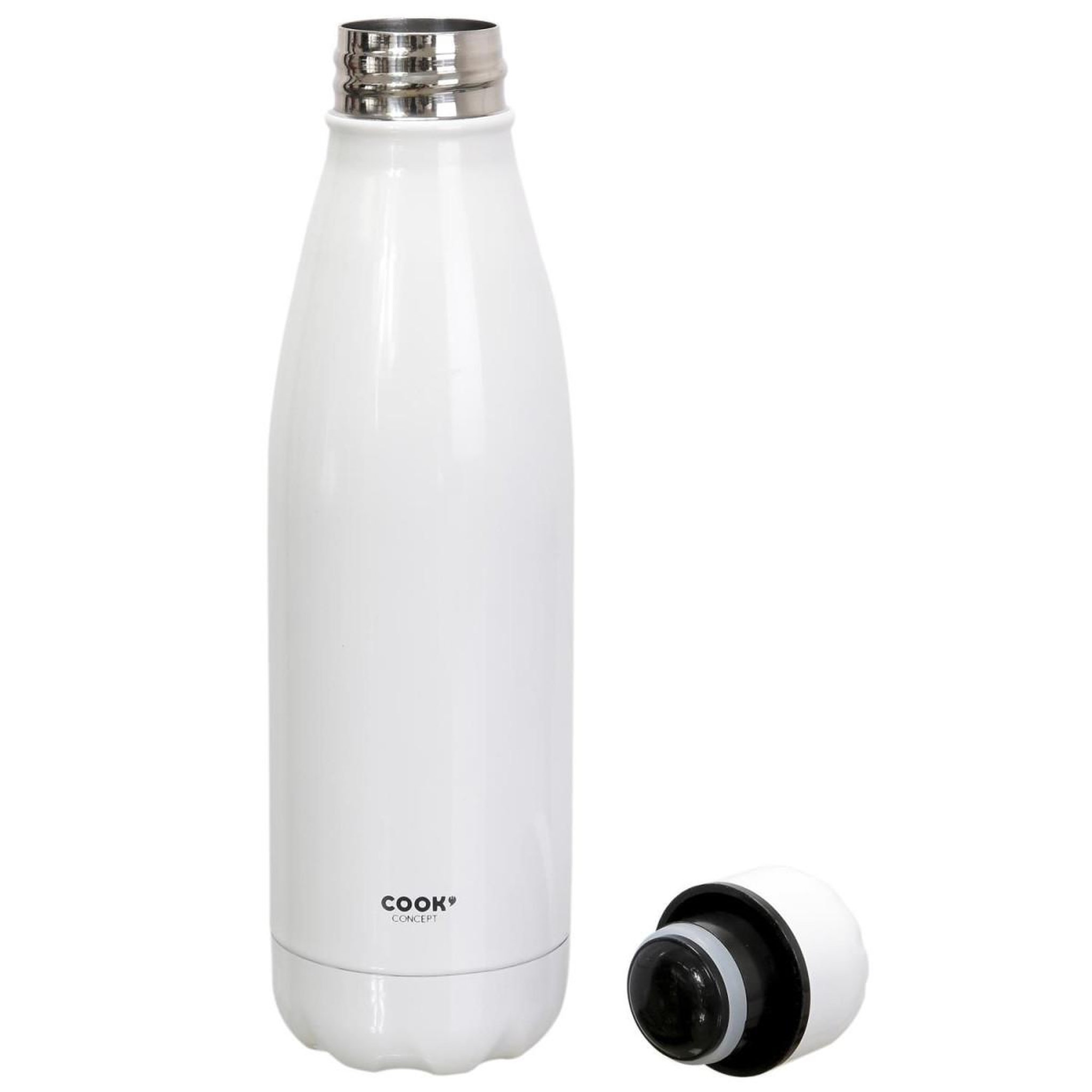 Voir la diapositive 2 : COOK CONCEPT Bouteille Isotherme  Transport  50cl Blanc